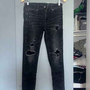 American Eagle Black Ripped Jeans 28X30